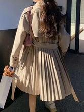 Luxury Pleated Trench Coat